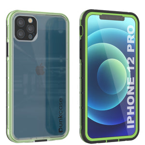 Punkcase iPhone 13 Pro Waterproof Case [Aqua Series] Armor Cover [Clear Black] [Clear Back] (Color in image: Clear Black)