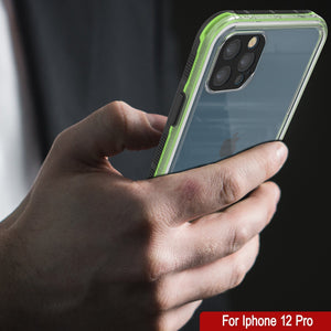 Punkcase iPhone 13 Pro Waterproof Case [Aqua Series] Armor Cover [Clear Black] [Clear Back] 