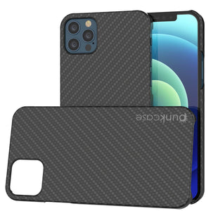 iPhone 12 Pro Case, Punkcase CarbonShield, Heavy Duty & Ultra Thin 2 Piece Dual Layer [shockproof] 