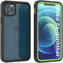 Charger l&#39;image dans la galerie, iPhone 12 Pro Waterproof Case, Punkcase [Extreme Series] Armor Cover W/ Built In Screen Protector [Light Green] (Color in image: Light Green)
