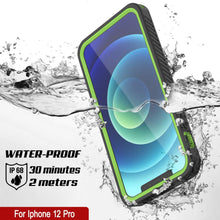Charger l&#39;image dans la galerie, iPhone 12 Pro Waterproof Case, Punkcase [Extreme Series] Armor Cover W/ Built In Screen Protector [Light Green] (Color in image: Black)
