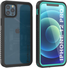 Charger l&#39;image dans la galerie, iPhone 12 Pro Waterproof Case, Punkcase [Extreme Series] Armor Cover W/ Built In Screen Protector [Teal] (Color in image: Teal)
