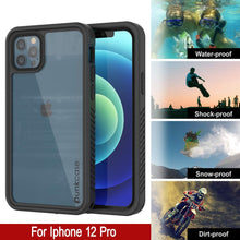 Charger l&#39;image dans la galerie, iPhone 12 Pro Waterproof Case, Punkcase [Extreme Series] Armor Cover W/ Built In Screen Protector [Black] (Color in image: White)
