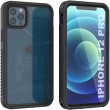 Charger l&#39;image dans la galerie, iPhone 12 Pro Waterproof Case, Punkcase [Extreme Series] Armor Cover W/ Built In Screen Protector [Black] (Color in image: Black)
