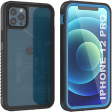 Charger l&#39;image dans la galerie, iPhone 12 Pro Waterproof Case, Punkcase [Extreme Series] Armor Cover W/ Built In Screen Protector [Light Blue] (Color in image: Light Blue)
