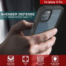 Charger l&#39;image dans la galerie, iPhone 12 Pro Waterproof Case, Punkcase [Extreme Series] Armor Cover W/ Built In Screen Protector [Light Blue] (Color in image: Teal)
