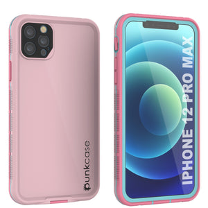 Punkcase iPhone 13 Pro Max Waterproof Case [Aqua Series] Armor Cover [Pink] (Color in image: Pink)