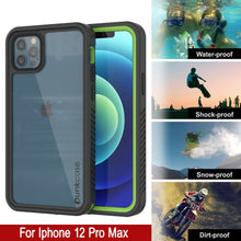 Charger l&#39;image dans la galerie, iPhone 12 Pro Max Waterproof Case, Punkcase [Extreme Series] Armor Cover W/ Built In Screen Protector [Light Green] (Color in image: Red)
