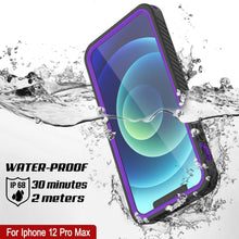 Charger l&#39;image dans la galerie, iPhone 12 Pro Max Waterproof Case, Punkcase [Extreme Series] Armor Cover W/ Built In Screen Protector [Purple] (Color in image: Black)
