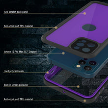 Charger l&#39;image dans la galerie, iPhone 12 Pro Max Waterproof IP68 Case, Punkcase [Purple] [StudStar Series] [Slim Fit] [Dirtproof] (Color in image: Teal)
