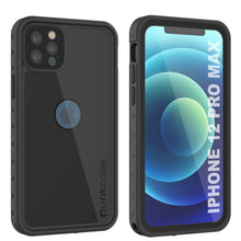 Charger l&#39;image dans la galerie, iPhone 12 Pro Max Waterproof IP68 Case, Punkcase [Black] [StudStar Series] [Slim Fit] (Color in image: Black)
