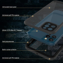 Charger l&#39;image dans la galerie, iPhone 12 Pro Max Waterproof IP68 Case, Punkcase [Clear] [StudStar Series] [Slim Fit] [Dirtproof] (Color in image: Red)
