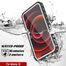 Load image into Gallery viewer, iPhone 12 Waterproof IP68 Case, Punkcase [White] [StudStar Series] [Slim Fit] [Dirtproof] (Color in image: Black)
