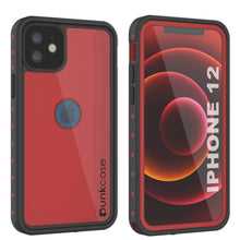 Charger l&#39;image dans la galerie, iPhone 12 Waterproof IP68 Case, Punkcase [Red] [StudStar Series] [Slim Fit] (Color in image: Red)
