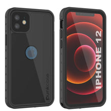 Charger l&#39;image dans la galerie, iPhone 12 Waterproof IP68 Case, Punkcase [Black] [StudStar Series] [Slim Fit] (Color in image: Black)
