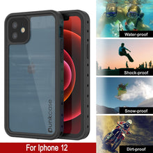 Charger l&#39;image dans la galerie, iPhone 12 Waterproof IP68 Case, Punkcase [Clear] [StudStar Series] [Slim Fit] [Dirtproof] (Color in image: Light Blue)
