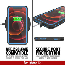 Charger l&#39;image dans la galerie, iPhone 12 Waterproof IP68 Case, Punkcase [Light blue] [StudStar Series] [Slim Fit] [Dirtproof] (Color in image: Pink)
