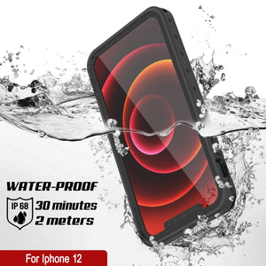 iPhone 12 Waterproof IP68 Case, Punkcase [Clear] [StudStar Series] [Slim Fit] [Dirtproof] (Color in image: White)