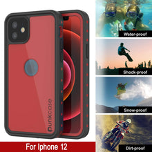 Charger l&#39;image dans la galerie, iPhone 12 Waterproof IP68 Case, Punkcase [Red] [StudStar Series] [Slim Fit] (Color in image: Purple)
