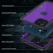 Charger l&#39;image dans la galerie, iPhone 12 Waterproof IP68 Case, Punkcase [Purple] [StudStar Series] [Slim Fit] [Dirtproof] (Color in image: Teal)
