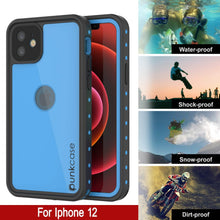 Charger l&#39;image dans la galerie, iPhone 12 Waterproof IP68 Case, Punkcase [Light blue] [StudStar Series] [Slim Fit] [Dirtproof] (Color in image: Teal)
