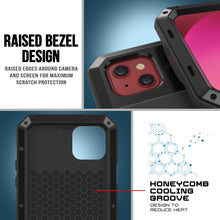 Charger l&#39;image dans la galerie, iPhone 13 Metal Case, Heavy Duty Military Grade Armor Cover [shock proof] Full Body Hard [Black] 
