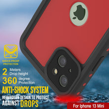 Charger l&#39;image dans la galerie, iPhone 13 Mini Waterproof IP68 Case, Punkcase [Red] [StudStar Series] [Slim Fit] (Color in image: White)

