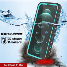 Load image into Gallery viewer, iPhone 13 Mini Waterproof IP68 Case, Punkcase [Teal] [StudStar Series] [Slim Fit] (Color in image: Black)
