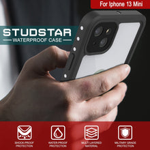 Load image into Gallery viewer, iPhone 13 Mini Waterproof IP68 Case, Punkcase [White] [StudStar Series] [Slim Fit] [Dirtproof] (Color in image: Light Green)
