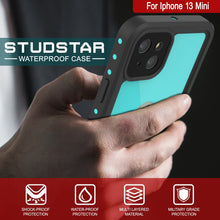 Load image into Gallery viewer, iPhone 13 Mini Waterproof IP68 Case, Punkcase [Teal] [StudStar Series] [Slim Fit] (Color in image: Pink)
