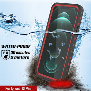 iPhone 13 Mini Waterproof IP68 Case, Punkcase [Red] [StudStar Series] [Slim Fit] (Color in image: Teal)