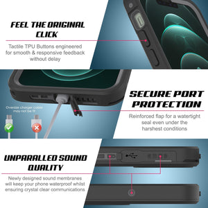 iPhone 13 Mini Waterproof IP68 Case, Punkcase [Red] [StudStar Series] [Slim Fit] (Color in image: Light Green)