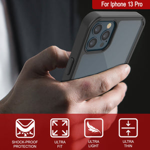 Coque iPhone 13 Pro Punkcase® LUCID 2.0 Série noire avec protecteur d'écran PUNK SHIELD | Ultra hydraté