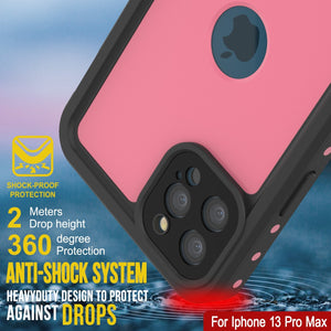 iPhone 13 Pro Max Waterproof IP68 Case, Punkcase [Pink] [StudStar Series] [Slim Fit] [Dirtproof] (Color in image: Teal)