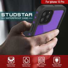 Charger l&#39;image dans la galerie, iPhone 13 Pro Waterproof IP68 Case, Punkcase [Purple] [StudStar Series] [Slim Fit] [Dirtproof] (Color in image: Teal)
