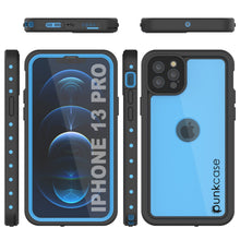 Charger l&#39;image dans la galerie, iPhone 13 Pro Waterproof IP68 Case, Punkcase [Light blue] [StudStar Series] [Slim Fit] [Dirtproof] (Color in image: Red)
