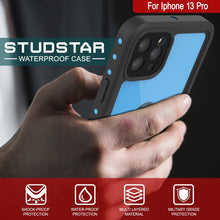 Charger l&#39;image dans la galerie, iPhone 13 Pro Waterproof IP68 Case, Punkcase [Light blue] [StudStar Series] [Slim Fit] [Dirtproof] (Color in image: White)
