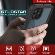 Charger l&#39;image dans la galerie, iPhone 13 Pro Waterproof IP68 Case, Punkcase [Clear] [StudStar Series] [Slim Fit] [Dirtproof] (Color in image: Red)
