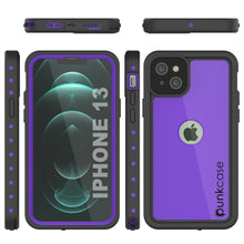 Charger l&#39;image dans la galerie, iPhone 13 Waterproof IP68 Case, Punkcase [Purple] [StudStar Series] [Slim Fit] [Dirtproof] (Color in image: Light Green)
