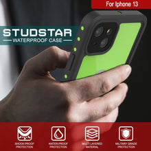 Charger l&#39;image dans la galerie, iPhone 13 Waterproof IP68 Case, Punkcase [Light green] [StudStar Series] [Slim Fit] [Dirtproof] (Color in image: Pink)
