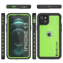 Charger l&#39;image dans la galerie, iPhone 13 Waterproof IP68 Case, Punkcase [Light green] [StudStar Series] [Slim Fit] [Dirtproof] (Color in image: Black)

