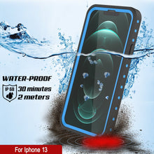 Charger l&#39;image dans la galerie, iPhone 13 Waterproof IP68 Case, Punkcase [Light blue] [StudStar Series] [Slim Fit] [Dirtproof] (Color in image: Clear)
