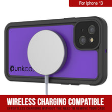 Charger l&#39;image dans la galerie, iPhone 13 Waterproof IP68 Case, Punkcase [Purple] [StudStar Series] [Slim Fit] [Dirtproof] (Color in image: Black)
