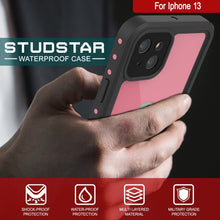 Load image into Gallery viewer, iPhone 13 Waterproof IP68 Case, Punkcase [Pink] [StudStar Series] [Slim Fit] [Dirtproof] (Color in image: Black)
