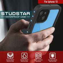 Charger l&#39;image dans la galerie, iPhone 13 Waterproof IP68 Case, Punkcase [Light blue] [StudStar Series] [Slim Fit] [Dirtproof] (Color in image: White)
