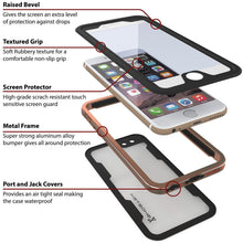 Load image into Gallery viewer, iPhone 6S+/6+ Plus Waterproof Case Ghostek Atomic 2.0 Gold w/ Attached Screen Protector | Slim (Color in image: silver)
