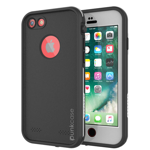 iPhone 7 Waterproof Case, Punkcase SpikeStar White Series | Thin Fit 6.6ft Underwater IP68 (Color in image: white)