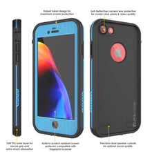 Charger l&#39;image dans la galerie, iPhone 7 Waterproof Case, Punkcase SpikeStar Light-Blue Series | Thin Fit 6.6ft Underwater IP68 (Color in image: red)
