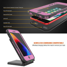 Charger l&#39;image dans la galerie, iPhone 7 Waterproof Case, Punkcase SpikeStar Pink Series | Thin Fit 6.6ft Underwater IP68 (Color in image: red)
