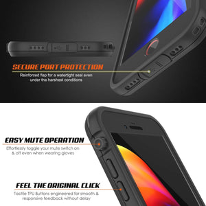 iPhone 7 Waterproof Case, Punkcase SpikeStar Black Series | Thin Fit 6.6ft Underwater IP68 (Color in image: white)